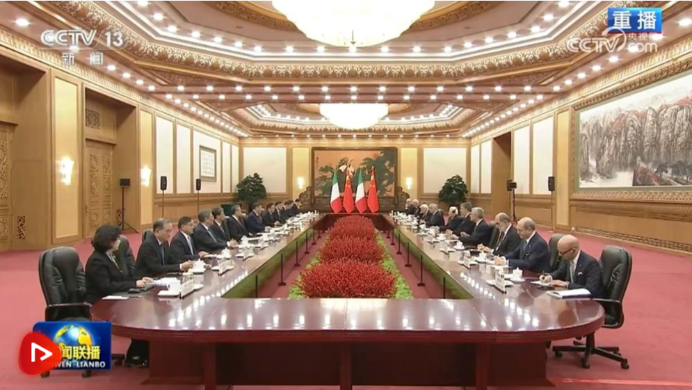 習(xí)近平同意大利總統(tǒng)馬塔雷拉會談