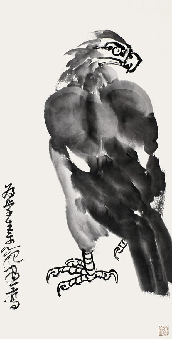 為學(xué)生示范畫鷹（課稿）